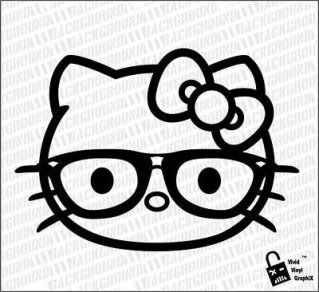  Kitty Stickers on Hello Kitty Nerd Die Cut Decal Geek Dork Sticker H23 180591608681 Jpg