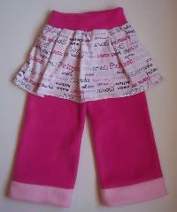 'Dream'ing of Love Fleece Skirty Size Large Reduced!