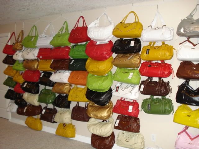 wall of bags