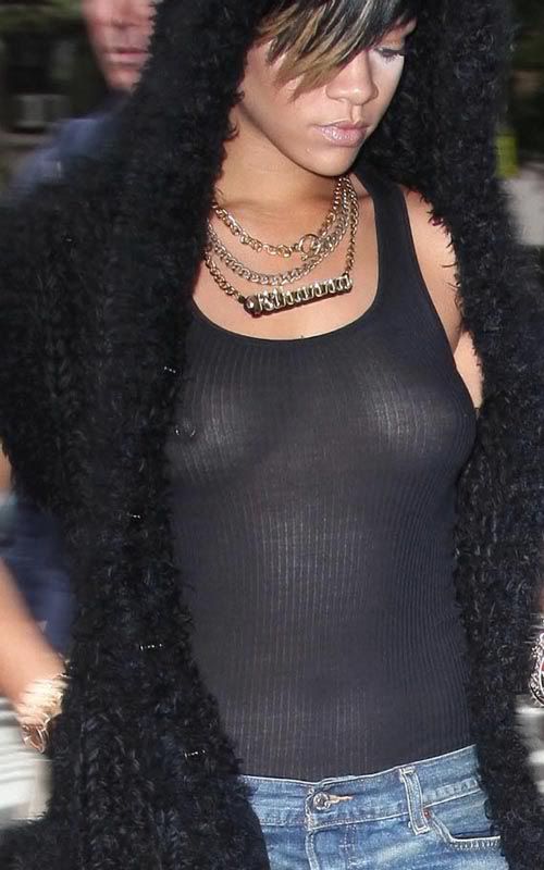  clearly exposed her breasts, and what appears to be a nipple piercing.