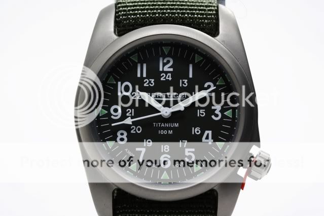 Bertucci A 2T Mens Green Analog Titanium Watch 12030 New