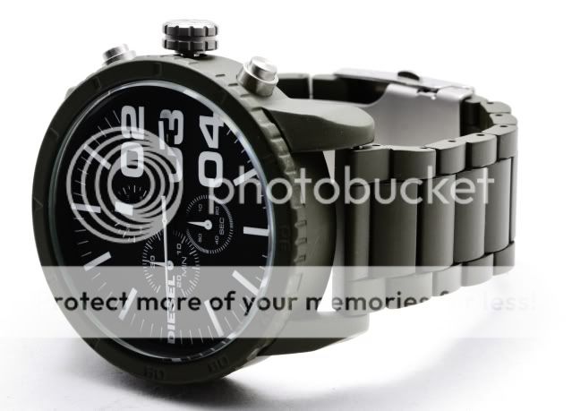 Diesel Mens Matte Green Oversized Chronograph Watch DZ4251 New