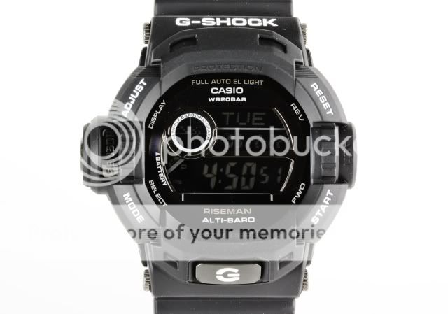 Casio G Shock Mens Limited Edition All Black Solar Riseman G9200BW 1